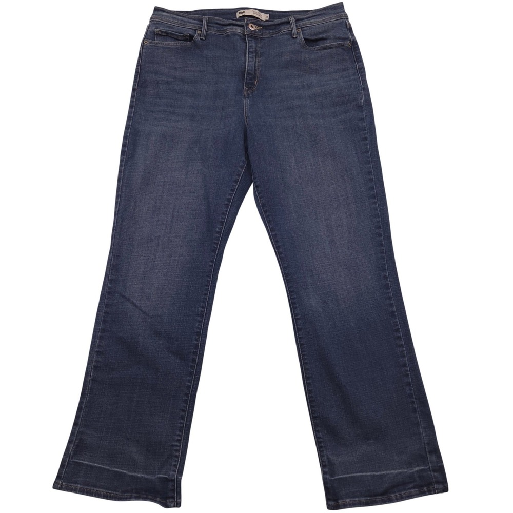 Levis‎ 512 Perfectly Slimming Straight Leg Jeans Dark Wash Womens Size 16 *READ